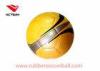 Yellow PVC / TPU Soccer Ball Size 5 , Training custom printed soccer balls