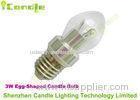 360 Degree Egg Shaped E10 E12 Dimmable Led Candle Light Bulb 3watt CRI70 CE