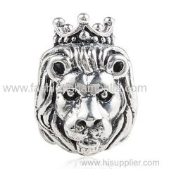 Hot Selling European Style Sterling Silver King of the Jungle Lion Beads