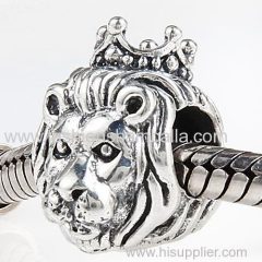 European Style Sterling Silver King of the Jungle Lion Beads