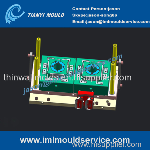 iml injection mould maker / plastic iml boxes mould / plastic food container mould with iml