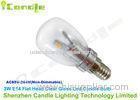 High Lumen 3 Watts Dimmable Led Candle Bulbs Flat Head Shape Clear Glass 3 Years Warranty