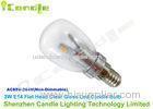 High Lumen 3 Watts Dimmable Led Candle Bulbs Flat Head Shape Clear Glass 3 Years Warranty