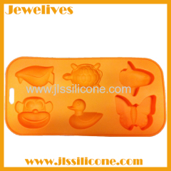 6 different animals shape silicone cake mold