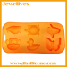 6 cute shapes silicone cake mold