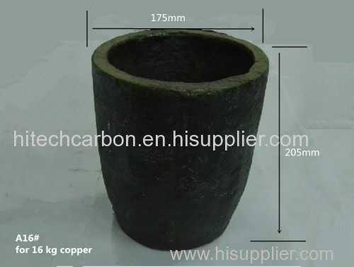 H205*OD 175*BD127mm sic graphite crucible for 6.2 kg Aluminum Melting/smelting non-ferrous metal/Graphite Crucible