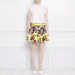 lady fashion floral print skirt