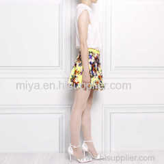 lady fashion floral print skirt