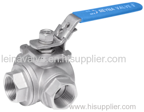 3 Way with Direct Mounting Pad Ball Valve