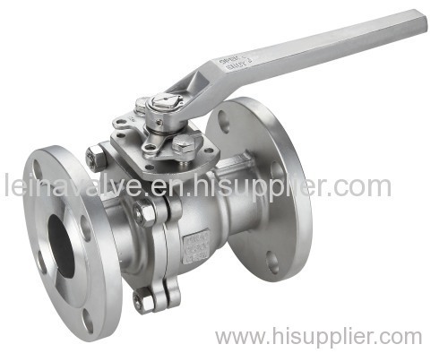 2PC Flange Ball Valve with Direct Mounting Pad DIN Pn16/Pn40