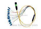 APC 12 core MTP / MPO LC Fiber Optic Patch Cord for Premise Installations