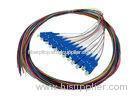 12 color SC simplex Fiber Optic Pigtail with SC connectors , 1.5M Fiber Cable