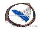 12 color SC simplex Fiber Optic Pigtail with SC connectors , 1.5M Fiber Cable