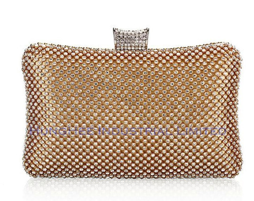 Bling Luxury Lady's Crystal Mesh Evening Bag Women Clutch Purse Crystal Evening Clutch Handbags HH-C1065