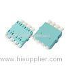 OM3 OM4 LC Quad Fiber Optic Adapter for Fiber Patch Cord , Blue / Beige / Aqua