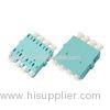 OM3 OM4 LC Quad Fiber Optic Adapter for Fiber Patch Cord , Blue / Beige / Aqua