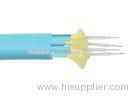 Indoor distribution 2.0mm OM3 Fiber Optic Cable with Aqua Jacket