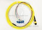MPO - LC Fiber Optical Patch Cord with 12core Ribbon Cable