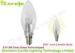 360 Deg 3w E14 Led Candle Bulb Clear Glass Point Shaped for Supermarket , Shop