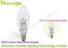 High Power 110v 3 Watt 360 LED Candle Bulb E14 with Clear Glass Point Shaped