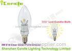 High Power 110v 3 Watt 360 LED Candle Bulb E14 with Clear Glass Point Shaped