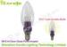 1070 Purple Aluminum Dimmable 3 w Led Candle Bulb For Home , Museum 3500k