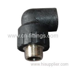 hdpe socket male threaded 90 degree elbow with brass insert fittings