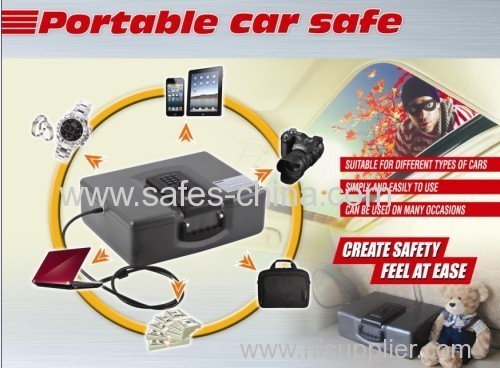 Yosec vehicle car safe with electronic lock/Portable safe with cable