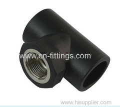 hdpe socket female tee with brass insert fittings