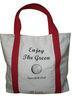 Promotional Grocery Cotton Carrier Bags , Durable Reusable Shopping Bags For Children Clothing