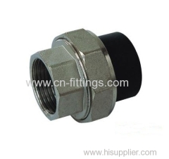 hdpe socket female union with brass insert fittings