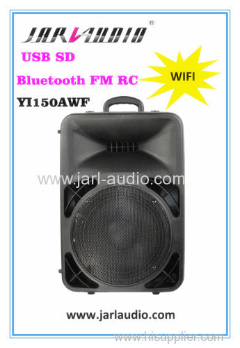 wifi PA plastic speakers with MP3 player/bluetooth/FM/RC