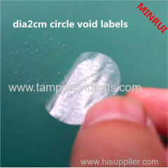 dia2cm circle clear vinyl label bottle security seals