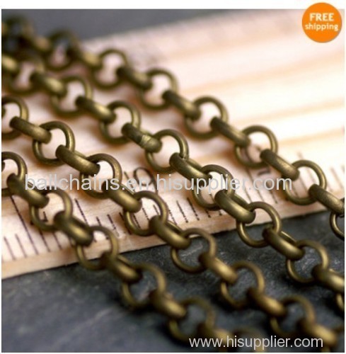 Antique brass rolo chain