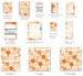 Mixed Orange Dots office / school stationery custom design