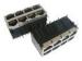 BELFUSE 2 X 4 Ports Stacked RJ45 Jack PCB Mount , 10/100/1000M 0833-2X4R-94