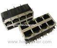 xDSL Modem Stacked RJ45 Magnetic , 10/100/1000M RJ45 PCB Connector 0811-2X4R-79-F