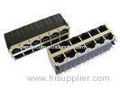 2 X 6 Port Network Stacked RJ45 , 100 /1000 Base-T RJ45 LPJE Series ELV Compliant