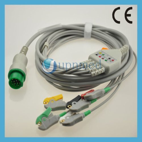 Kontron One-piece 5lead ECG Cable with leadwires