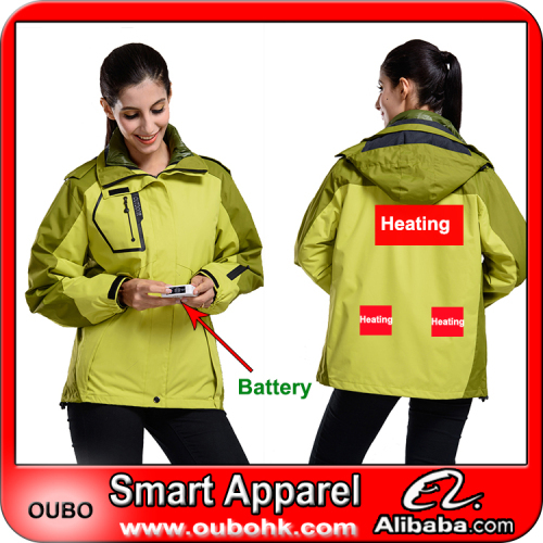 Ladies' Jacket With Automatic Battery Heating System Electric Heating Clothing Warm OUBOHK