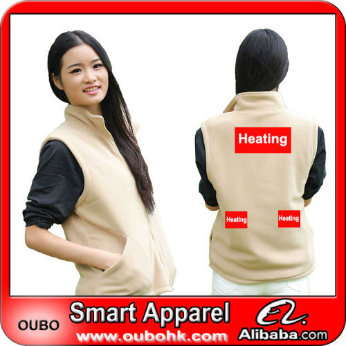 Custom wholesale new design ladies vest 2014 With Heating System Battery Heated Clothing Warm OUBOHK