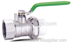 ppr female threaded ball valves with union