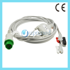 Bruker One piece 3-lead ECG Cable with leadwires
