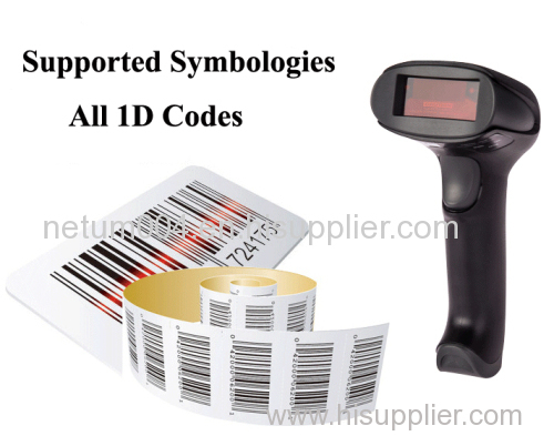 nt-2012 white laser wired barcode scanner with stand