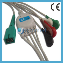 MEK One piece 5-lead ECG Cable with leadwires