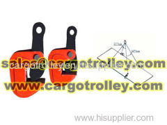 Horizontal steel plate lifting clamps application