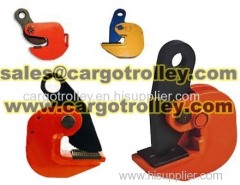 Horizontal steel plate lifting clamps application