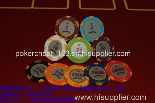 XF the Newest 14 Grams Crown Clay Chip/poker cheat/contact lens