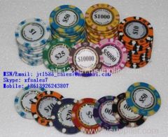 Fourteen Grams Gilt-edged Crown Clay Chip/be Specialized in Texas holdem and Baccarat/Hot-sale /poker cheat/contact lens