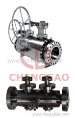 API6D metal sealing stainless steel CF8M ball valve